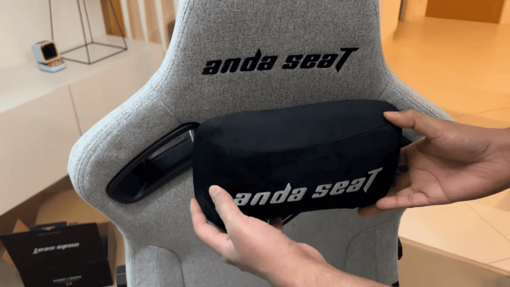 view of anda seat kaiser 3 testing magnetic headrest