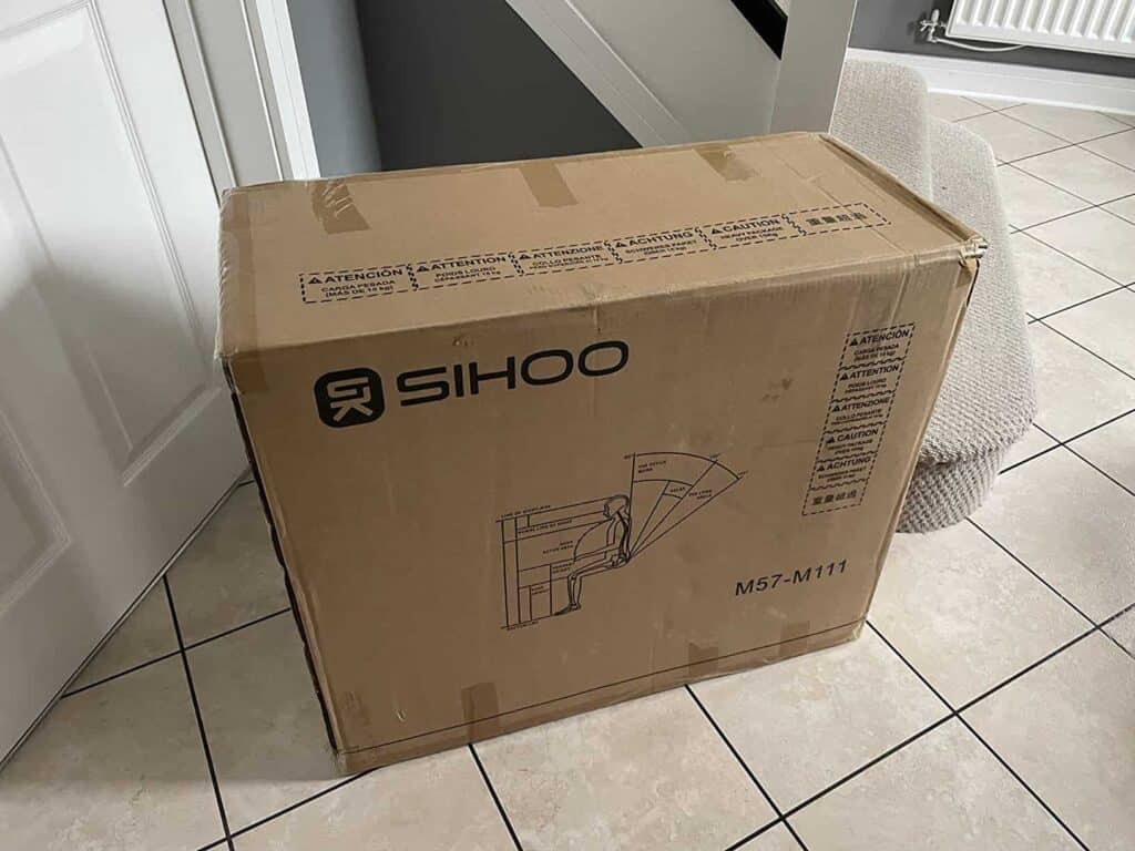 view of sihoo ergonomic office chair our unboxing package arrival home